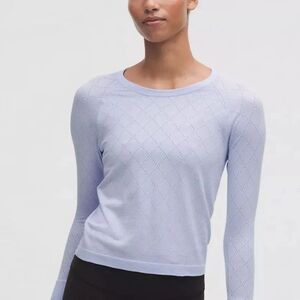 lululemon athletica Light Blue Long Sleeve Top
